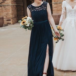 David’s Bridal “Marine” Bridesmaid dress, worn 2x